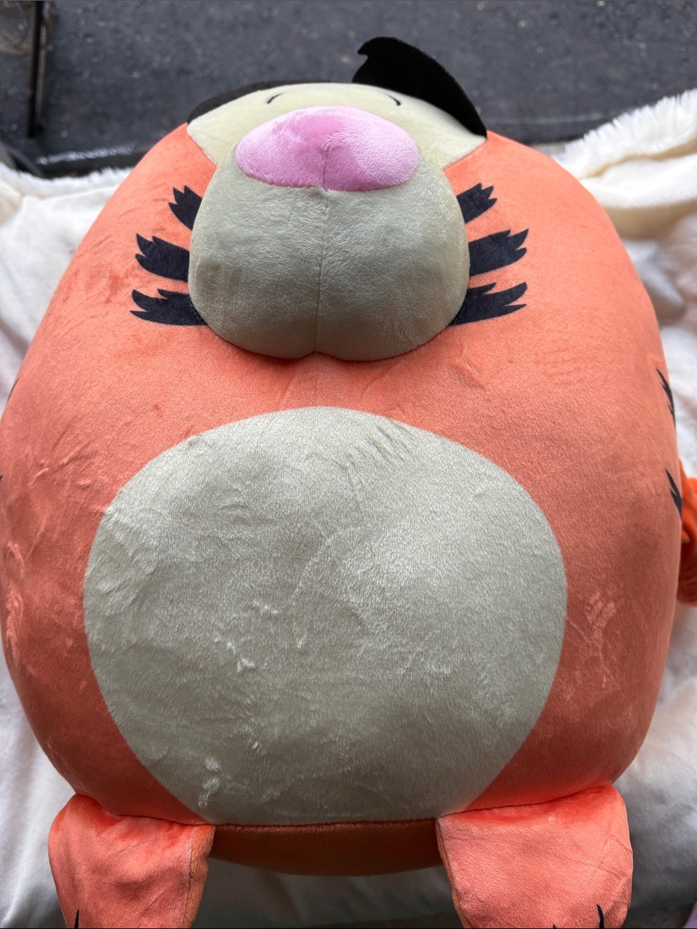 Tiger Disney Plush Cat Toy with Cream Belly and Pink Nose
